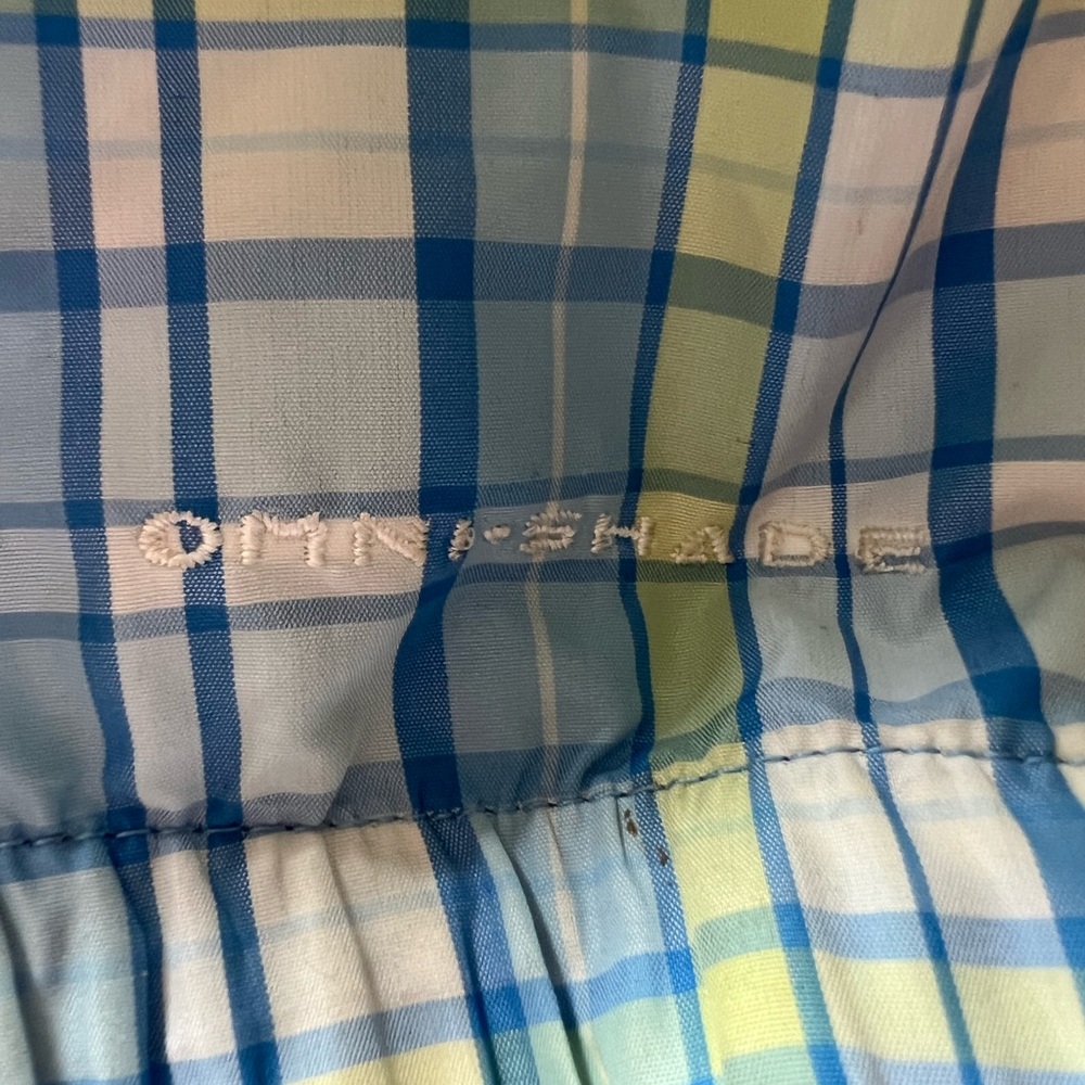 Columbia Jacket Plaid Blue Green Lightweight Windbreaker Omni Shade - Picture 8 of 9